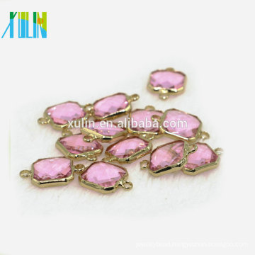 Wholesale Jewelry Pendant 14mm Crystal Pink Glass Pendant for Necklace